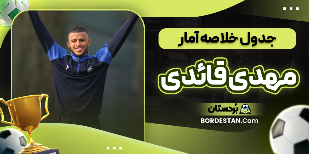 جدول خلاصه آمار مهدی قائدی