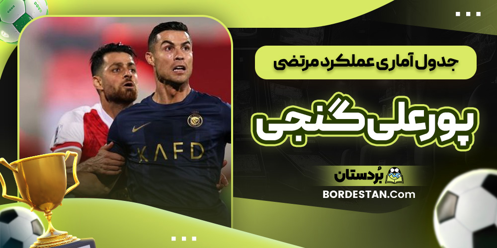 جدول آماری عملکرد مرتضی پورعلی گنجی